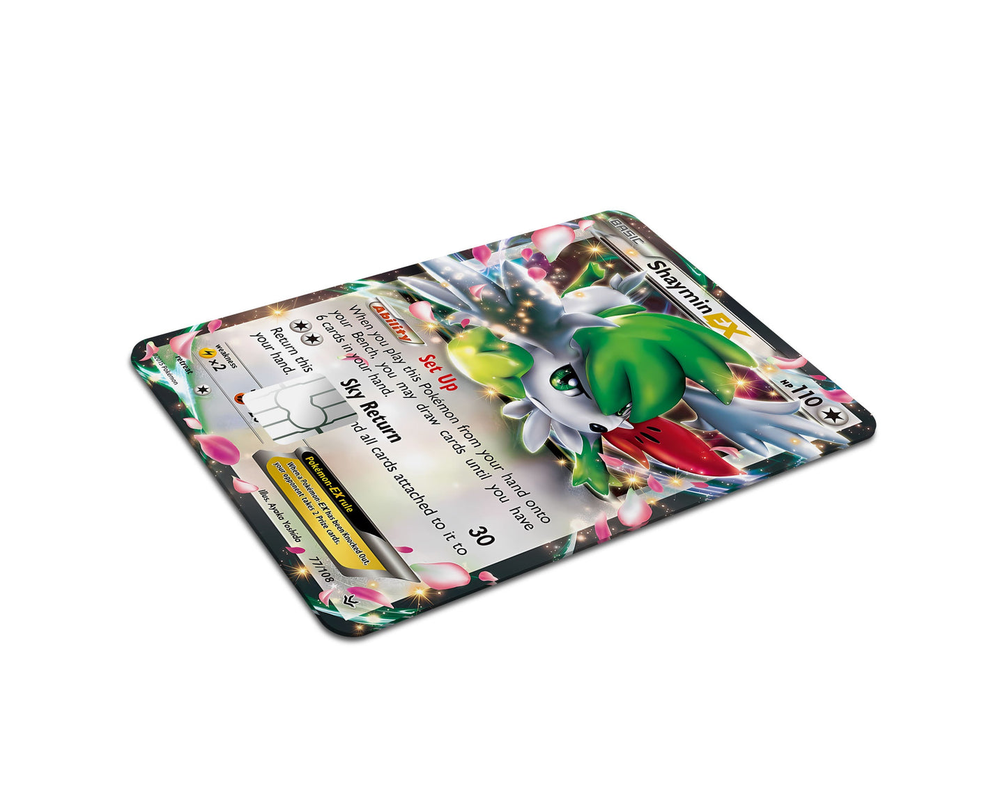 Anime Town Creations Credit Card Shaymin Pokemon Card Full Skins - Anime Pokemon Credit Card Skin