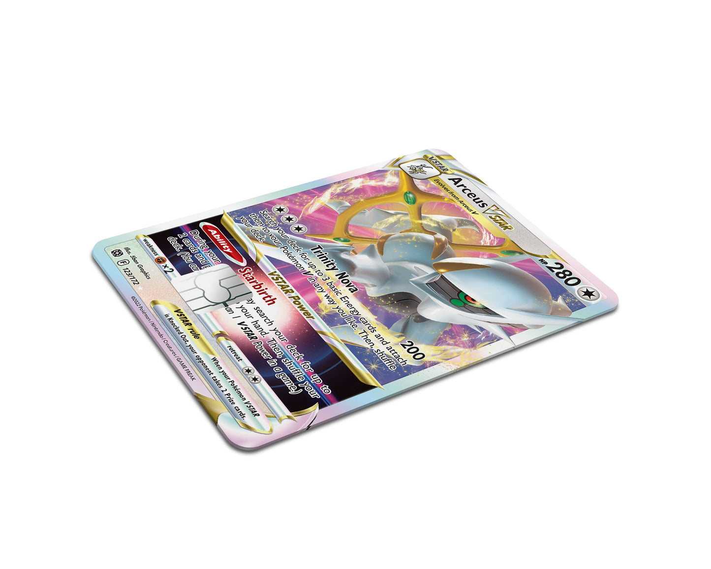 Anime Town Creations Credit Card Arceus Pokemon Card Full Skins - Anime Pokemon Credit Card Skin