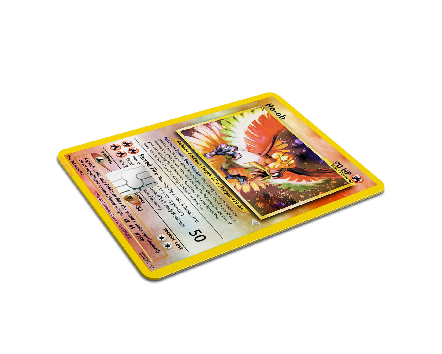 Anime Town Creations Credit Card Legendary Ho-oh Pokemon Card Full Skins - Anime Pokemon Credit Card Skin