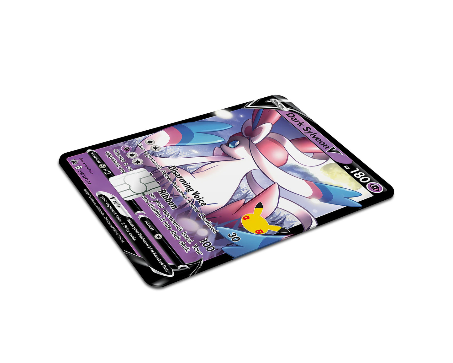 Anime Town Creations Credit Card Dark Sylveon Pokemon Card Full Skins - Anime Pokemon Credit Card Skin