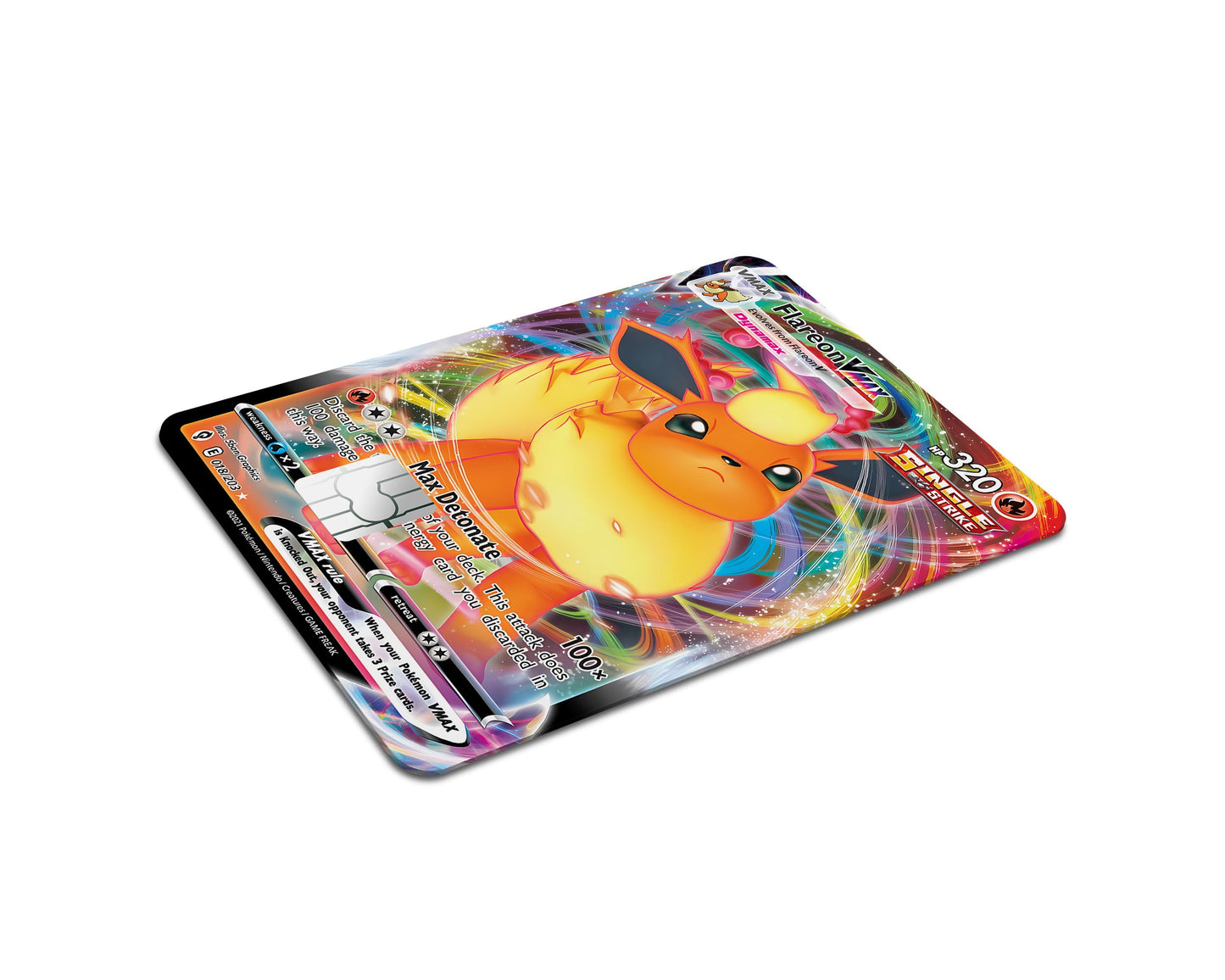 Anime Town Creations Credit Card Vmax Flareon Pokemon Card Full Skins - Anime Pokemon Credit Card Skin