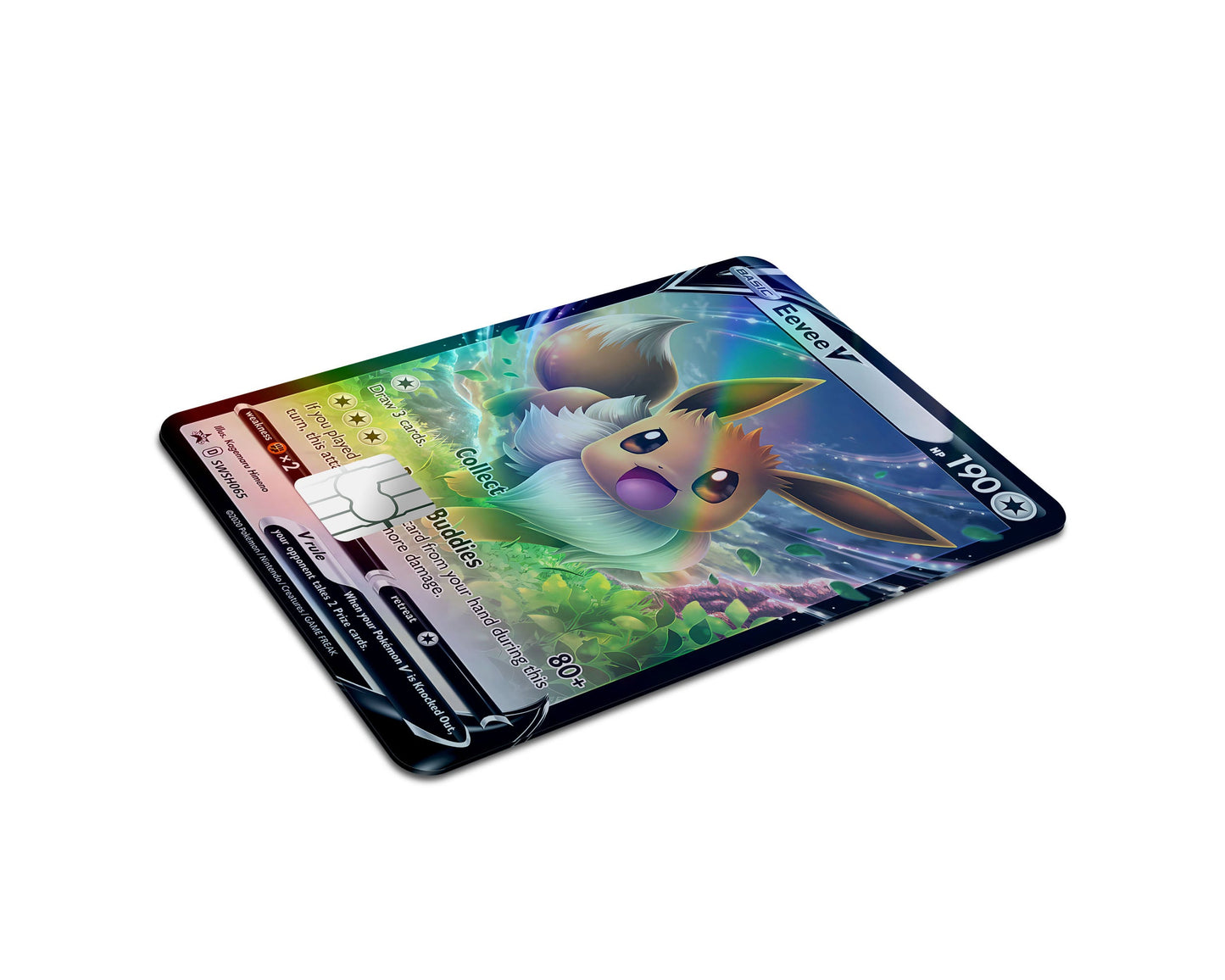 Anime Town Creations Holographic Credit Card Rare Eevee Pokemon Card Full Skins - Anime Pokemon Holographic Credit Card Skin