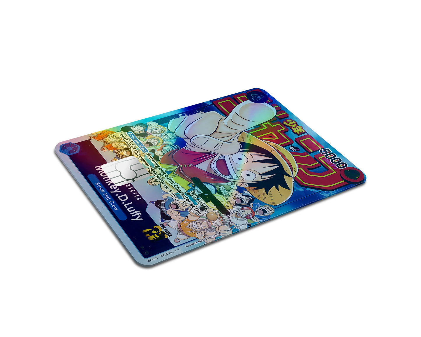 Anime Town Creations Holographic Credit Card Events Luffy One Piece Card Half Skins - Anime One Piece Holographic Credit Card Skin