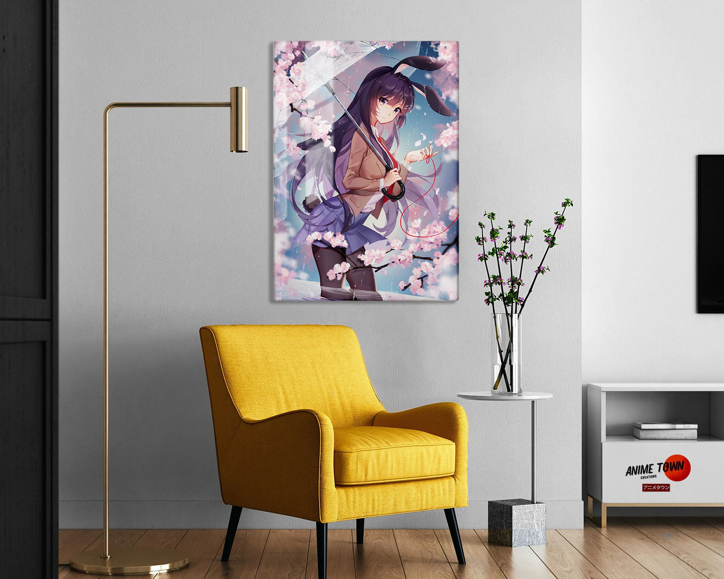 Anime Town Creations Metal Poster Bunny Girl Senpai Mai Sakurajima School Girl 5" x 7" Home Goods - Anime Rascal Does Not Dream of Bunny Girl Senpai Metal Poster