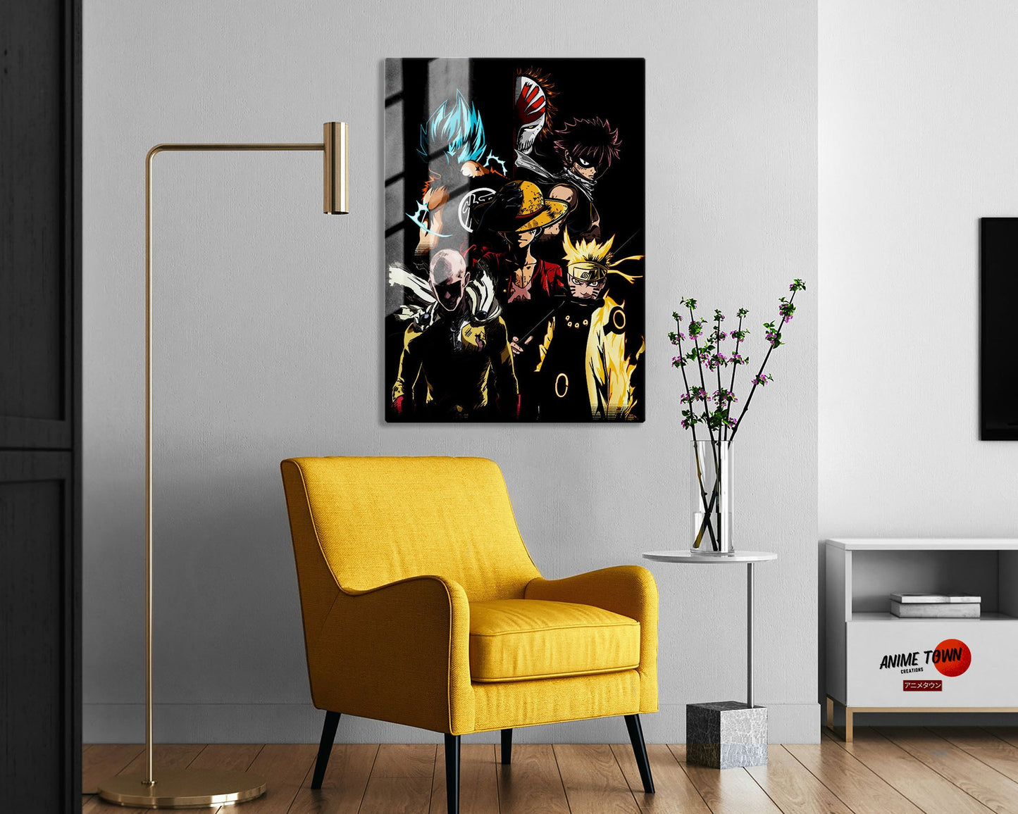 Anime Town Creations Metal Poster Anime Mashup 5" x 7" Home Goods - Anime Metal Poster