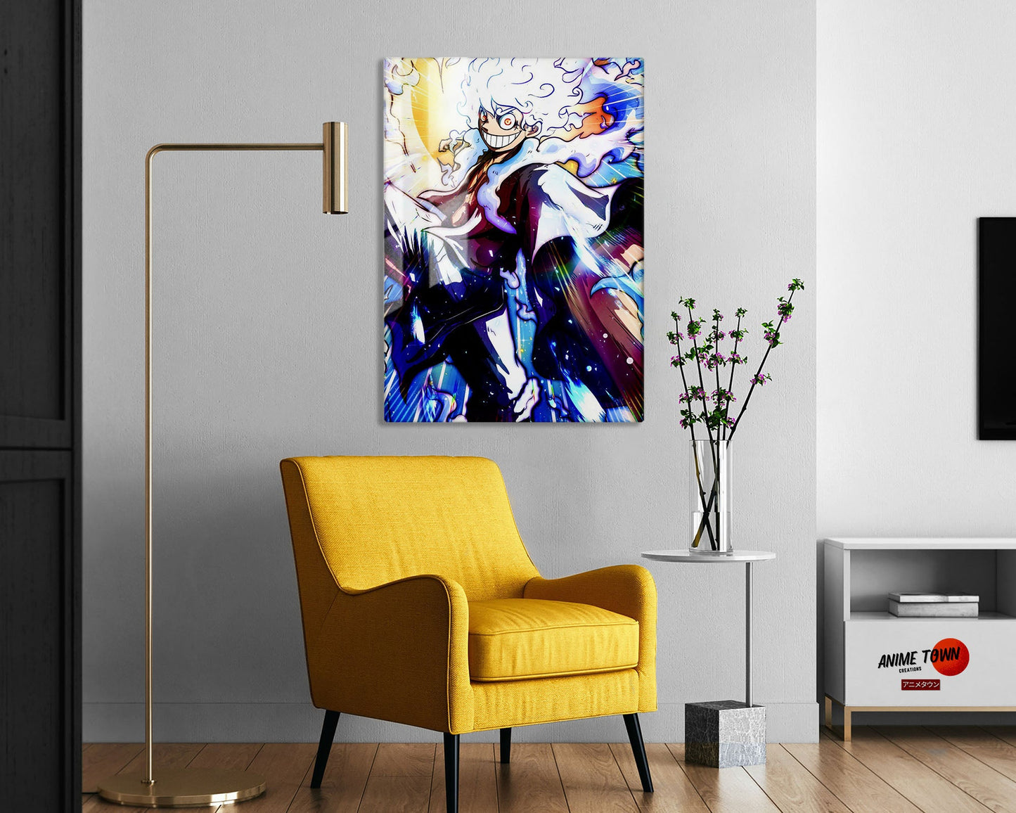 Anime Town Creations Metal Poster One Piece Luffy Gear 5 Release 5" x 7" Home Goods - Anime One Piece Metal Poster
