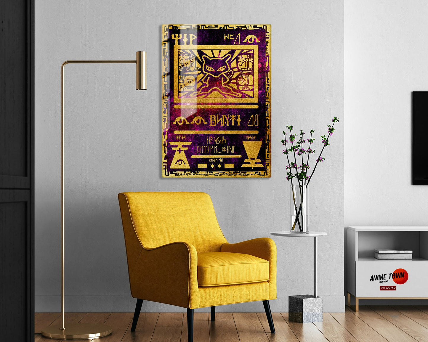 Anime Town Creations Metal Poster Pokemon Ancient Mew Card 5" x 7" Home Goods - Anime Pokemon Metal Poster