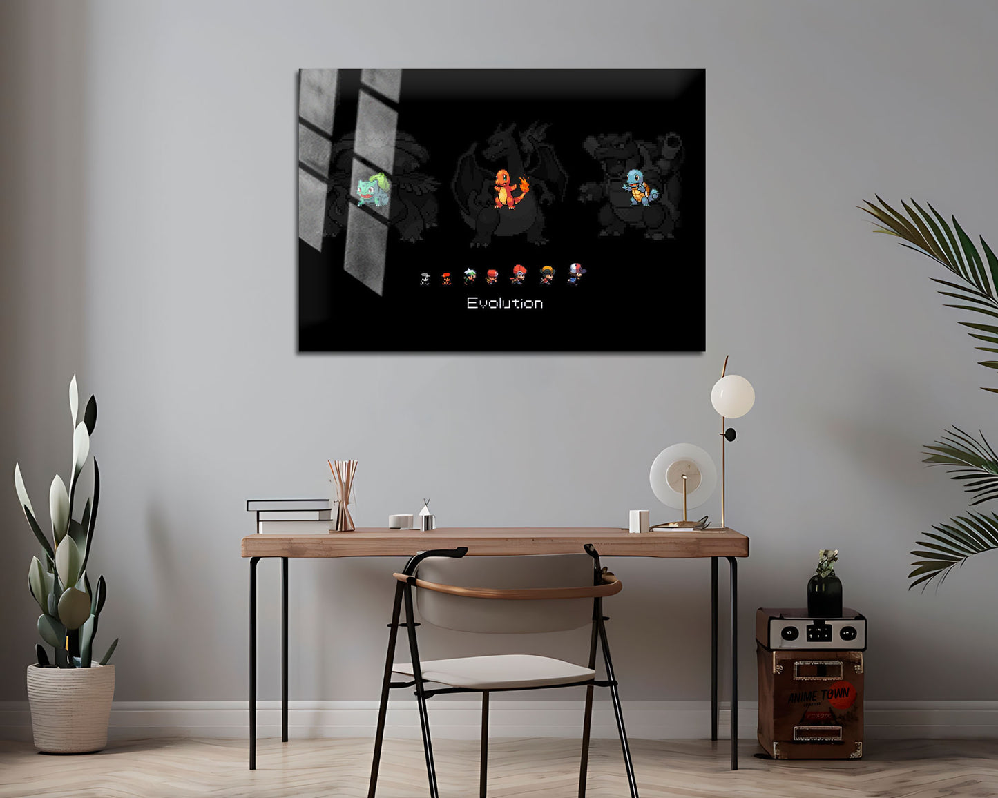 Pokemon Starter 8 Bit Metal Poster