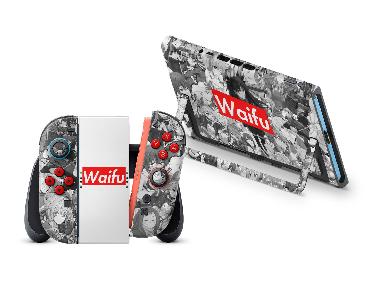Anime Town Creations Nintendo Switch 2 Waifu Manga Vinyl +Tempered Glass Skins - Anime 18+ Switch 2 Skin