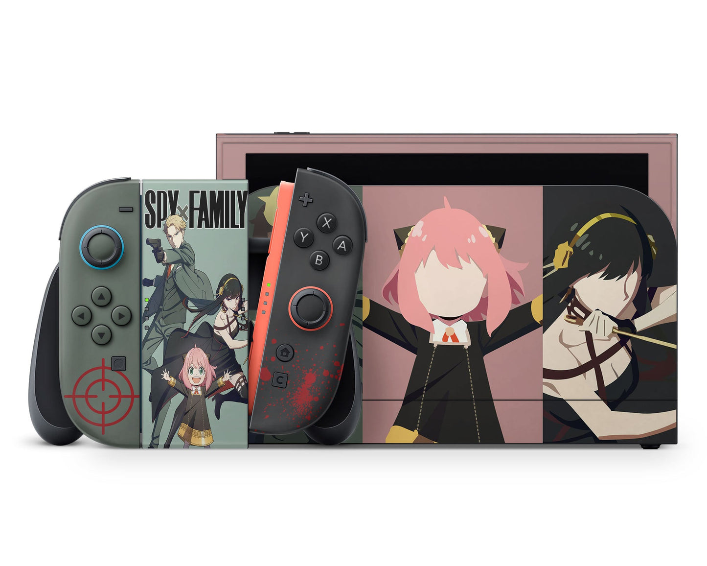Anime Town Creations Nintendo Switch 2 Spy x Family Yor, Loid & Anya Vinyl +Tempered Glass Skins - Anime Spy x Family Switch 2 Skin