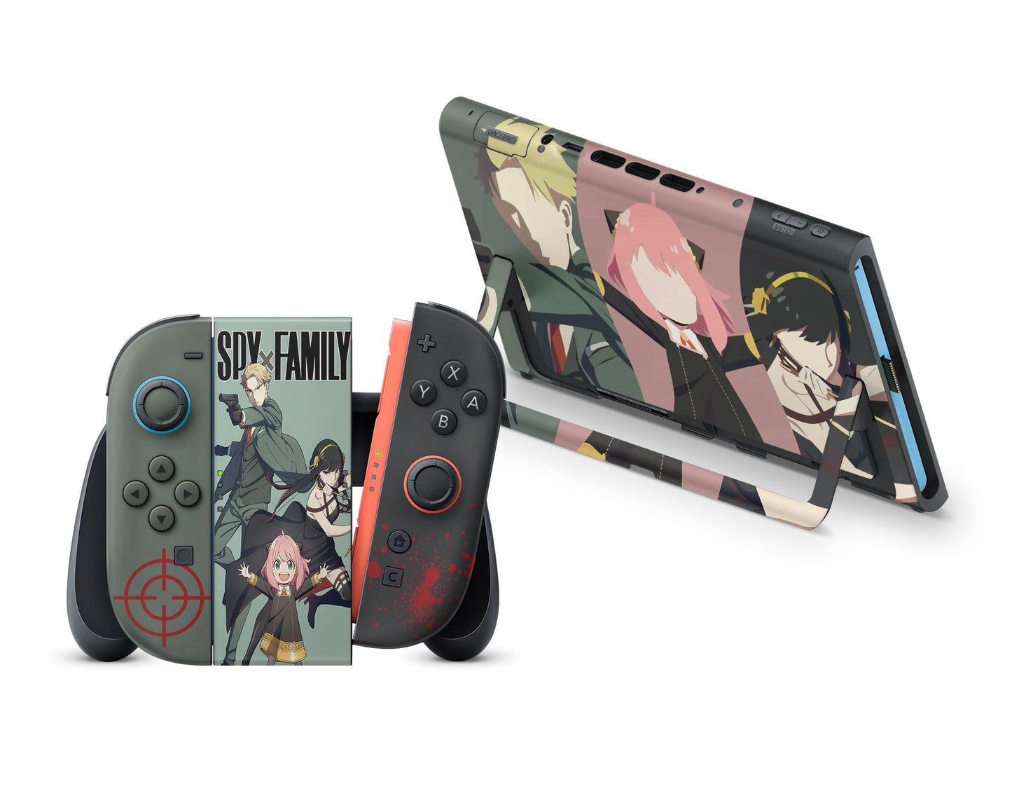Anime Town Creations Nintendo Switch 2 Spy x Family Yor, Loid & Anya Vinyl +Tempered Glass Skins - Anime Spy x Family Switch 2 Skin