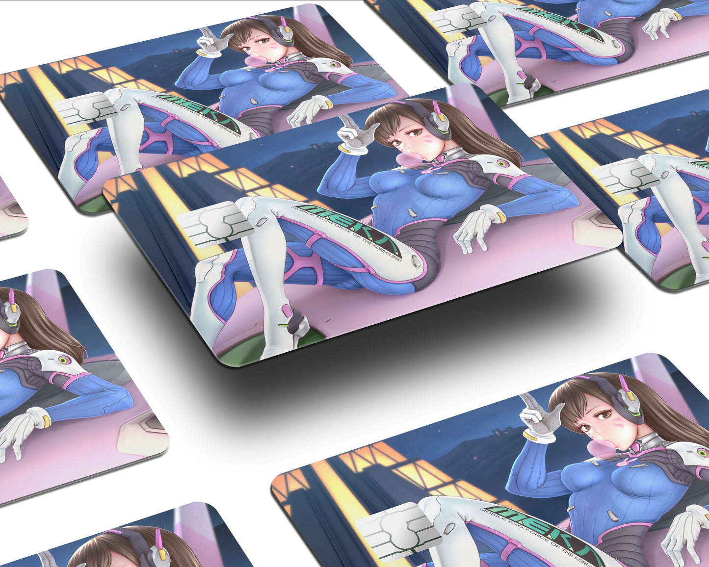Anime Town Creations Credit Card D.Va Overwatch Half Skins - Pop culture Skin