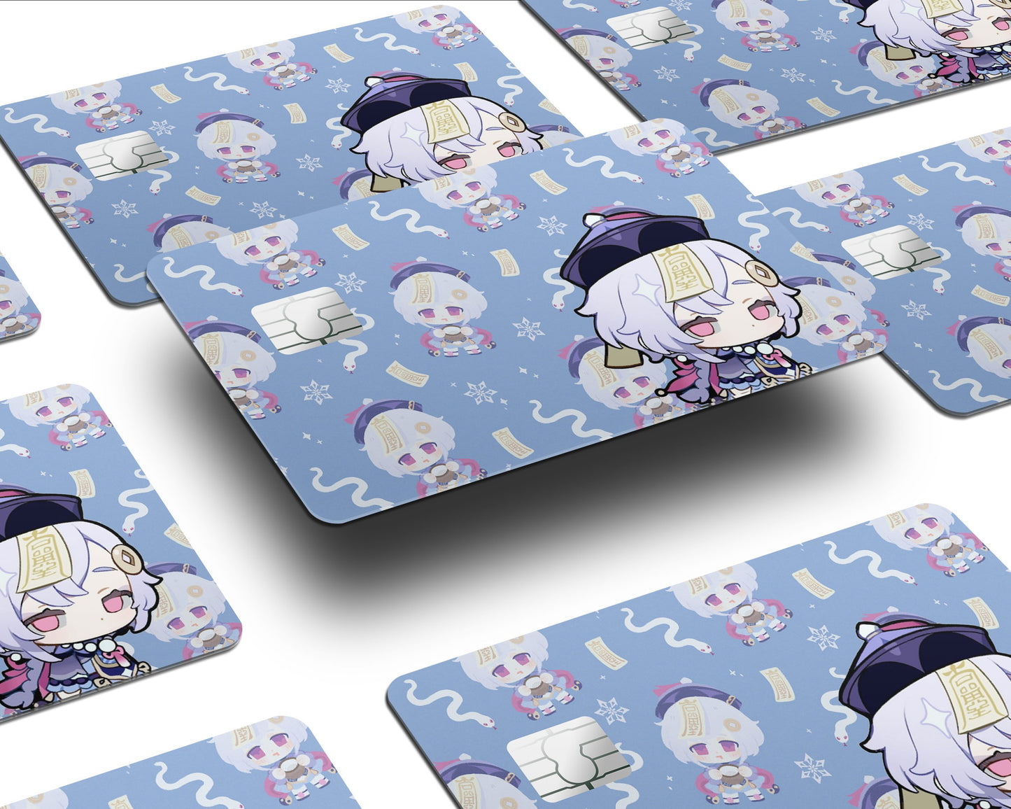Anime Town Creations Credit Card Genshin Impact Chibi Qiqi Half Skins - Anime Genshin Impact Skin
