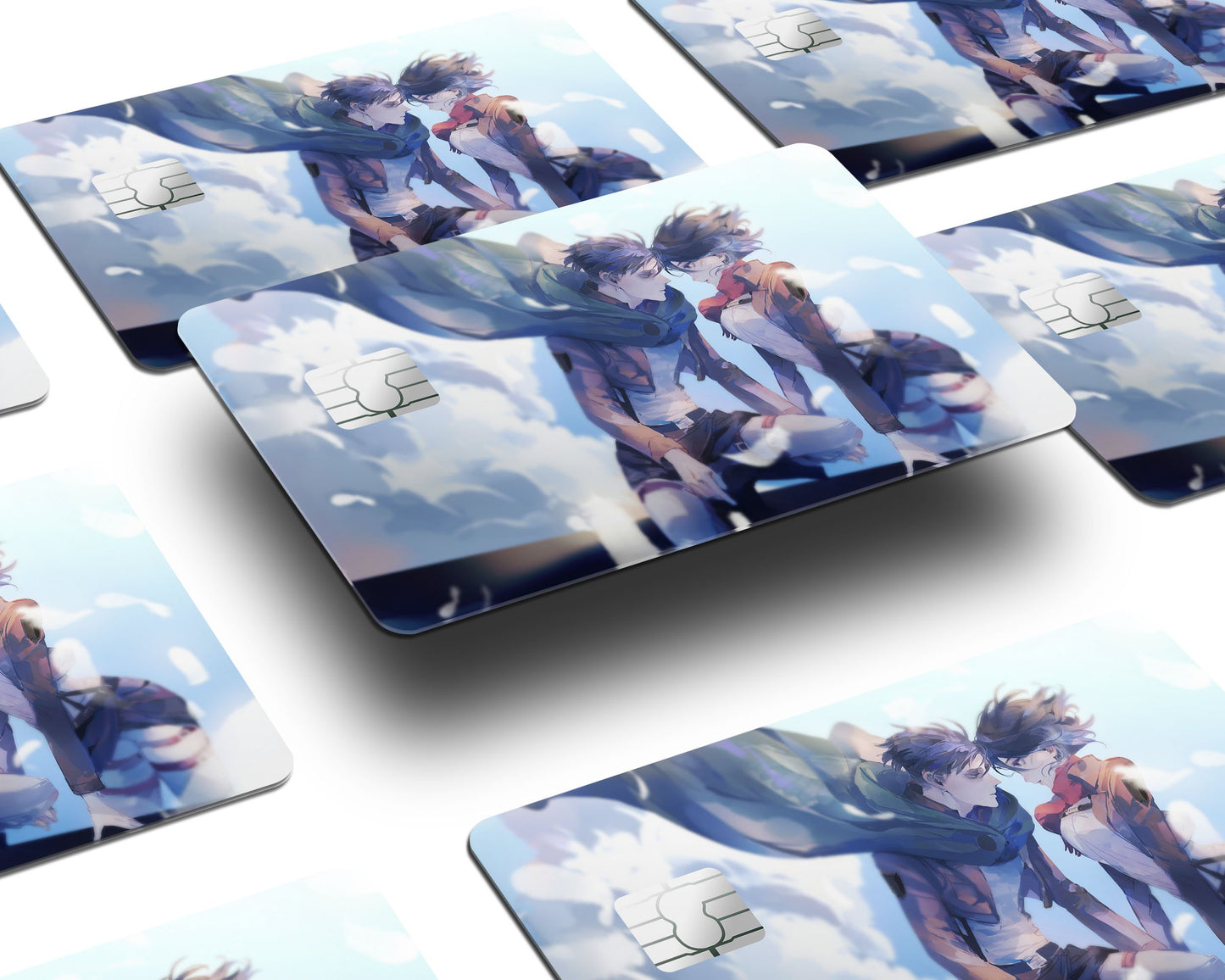 Anime Town Creations Credit Card Attack On Titan Mikasa and Levi Half Skins - Anime Attack on Titan Skin