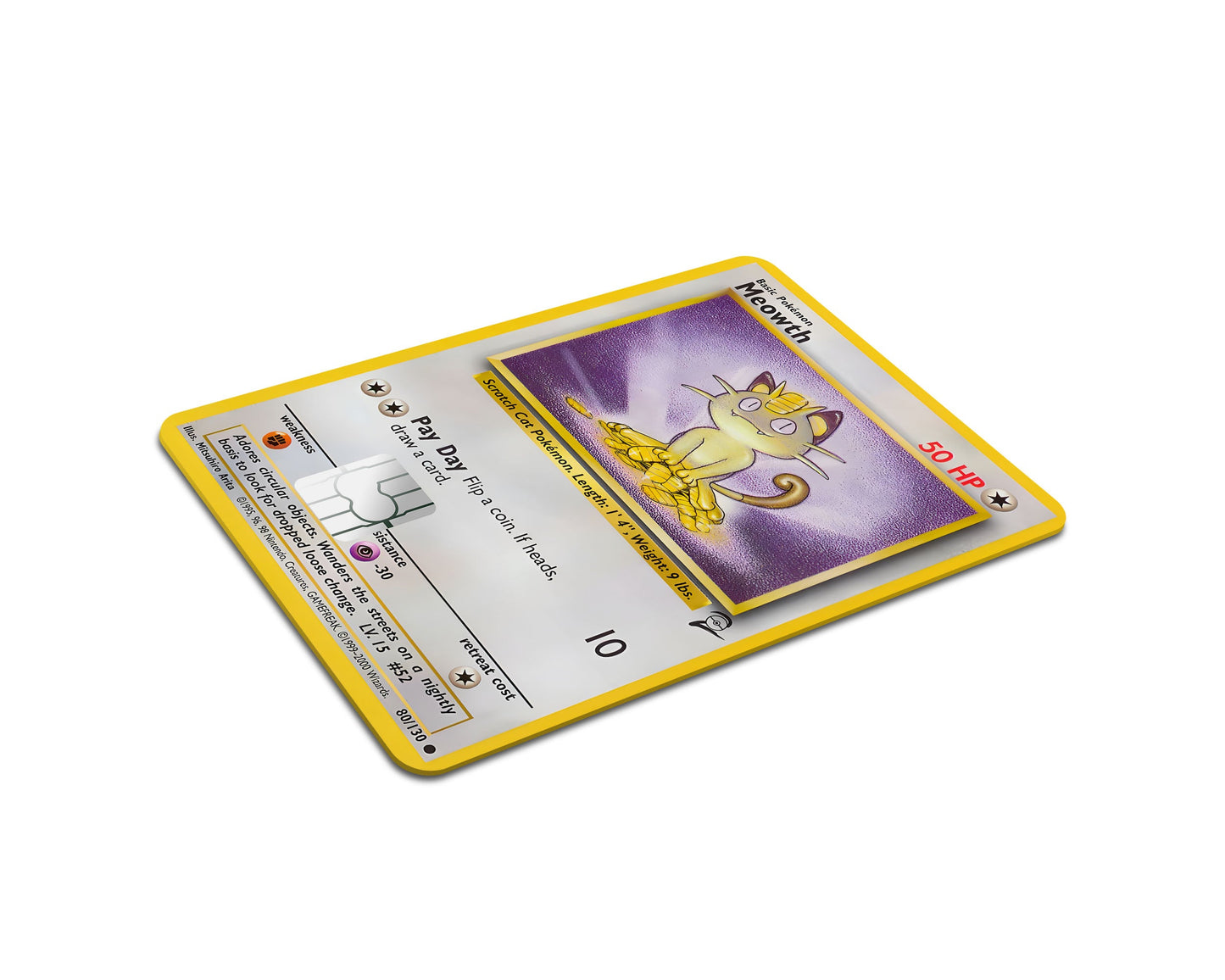 Anime Town Creations Credit Card Meowth Pokemon Card Full Skins - Anime Pokemon Credit Card Skin