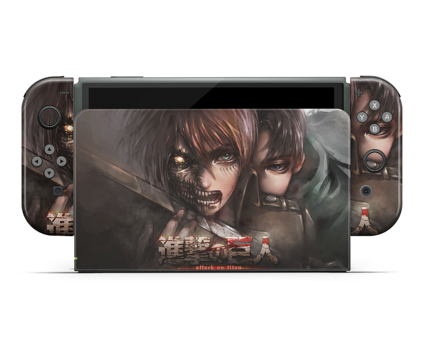 Attack on Titan Eren & Levi Artistic Switch OLED Skin
