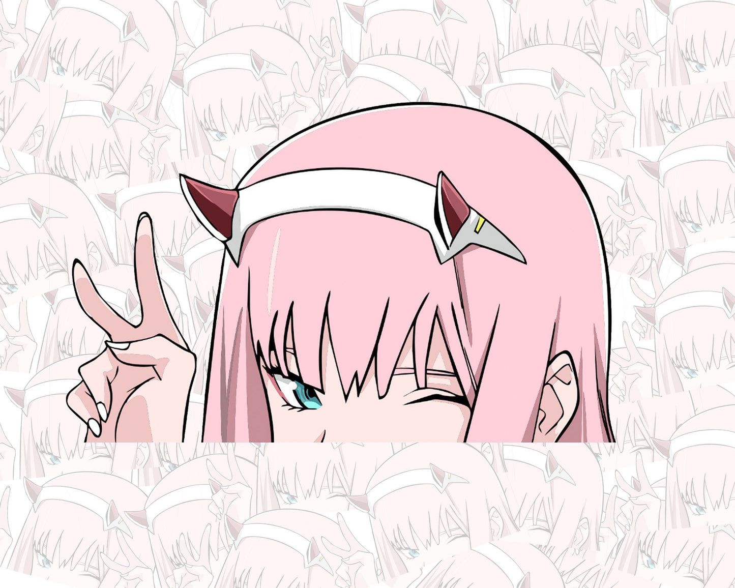 Anime Town Creations Sticker Zero Two Peeker 5" Accessories - Anime Sticker