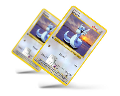 Anime Town Creations Credit Card Dratini Pokemon Card Full Skins - Anime Pokemon Credit Card Skin