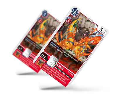 Anime Town Creations Credit Card Greymon Digimon Card Full Skins - Anime Digimon Credit Card Skin