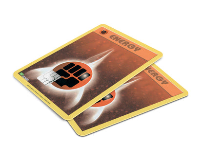 Anime Town Creations Credit Card Fighting Energy Pokemon Card Window Skins - Anime Pokemon Credit Card Skin