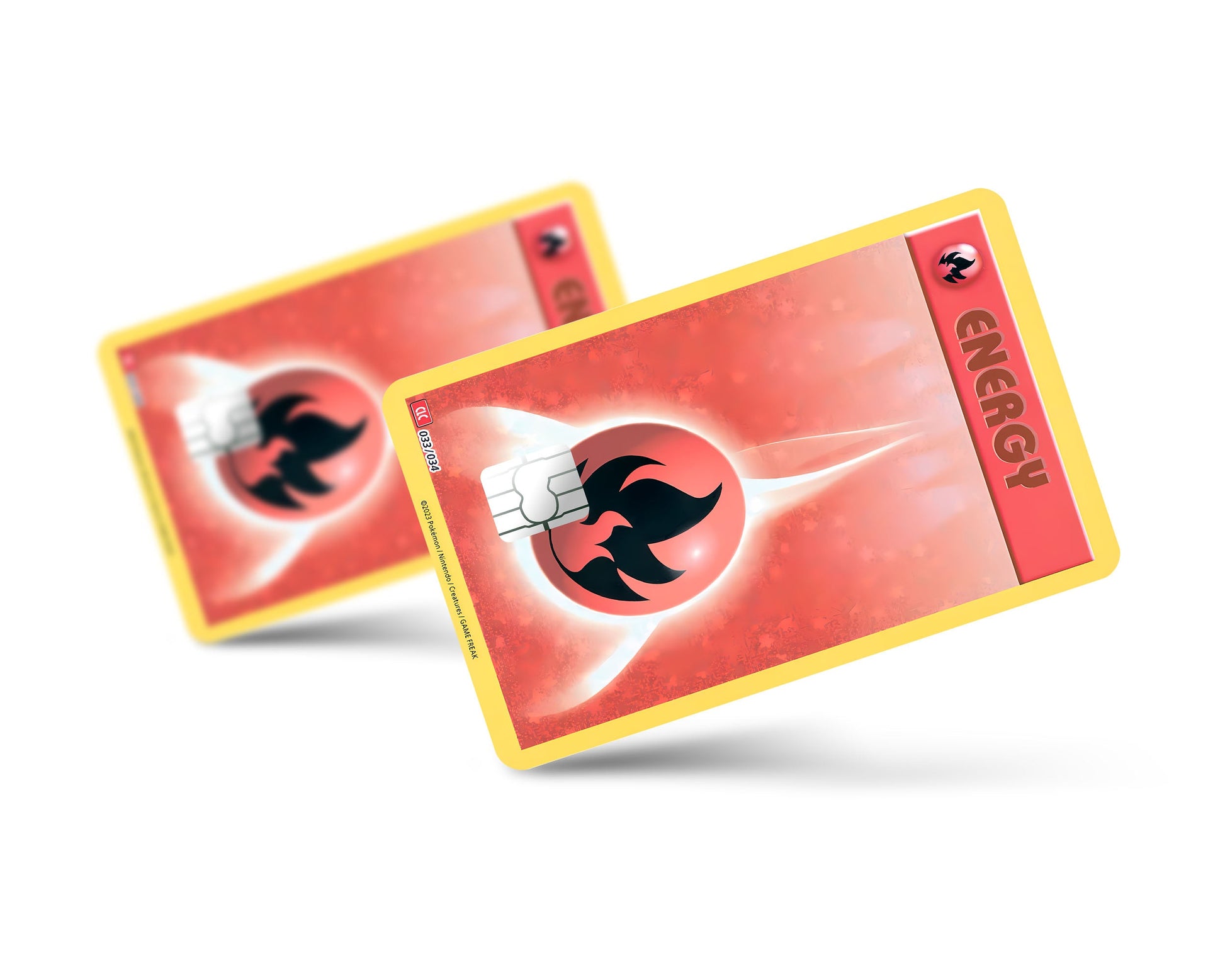 Anime Town Creations Credit Card Fire Energy Pokemon Card Full Skins - Anime Pokemon Credit Card Skin