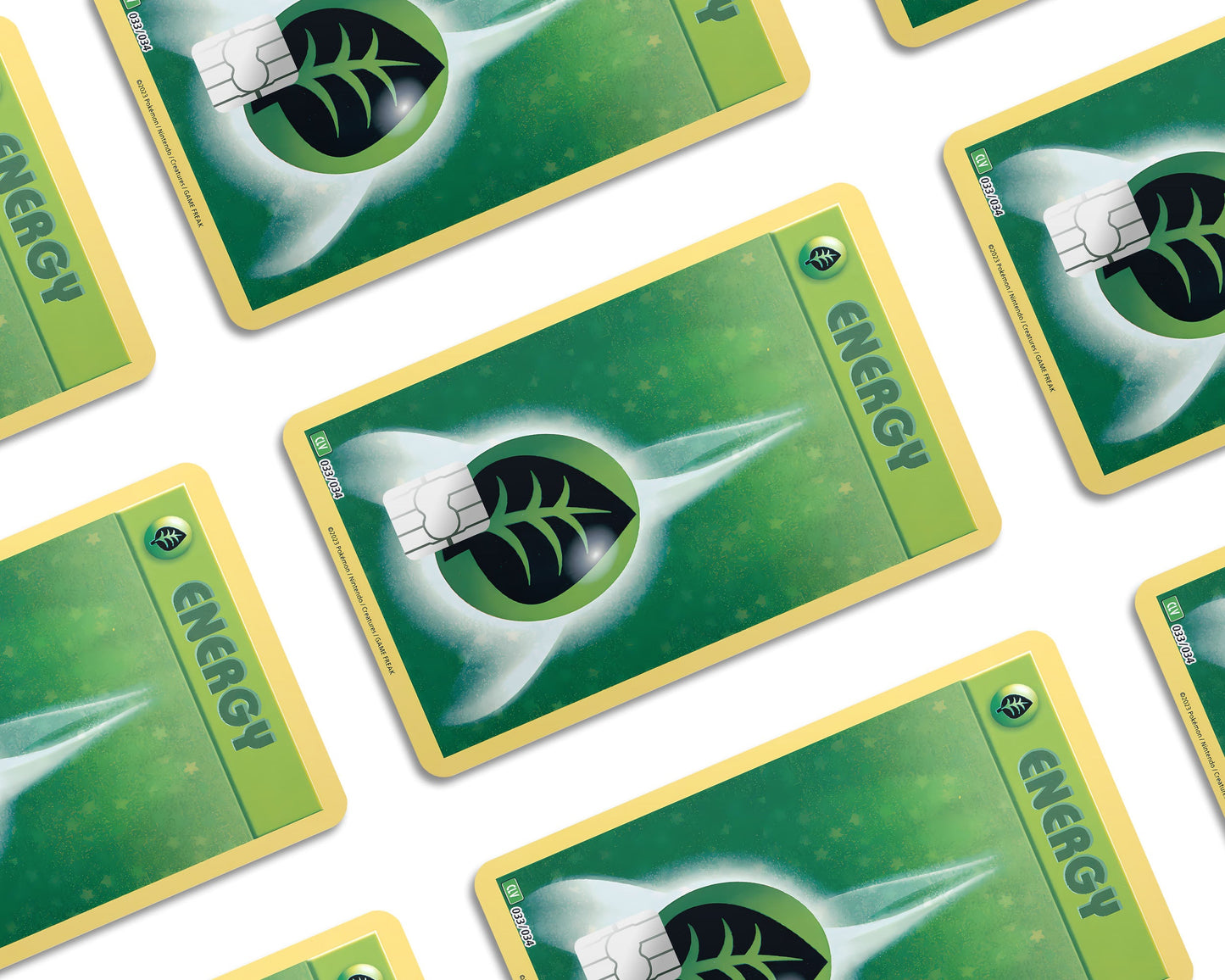 Anime Town Creations Credit Card Grass Energy Pokemon Card Window Skins - Anime Pokemon Credit Card Skin
