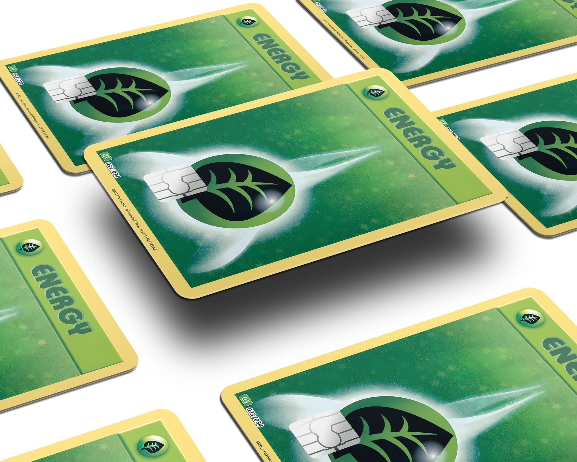 Anime Town Creations Credit Card Grass Energy Pokemon Card Window Skins - Anime Pokemon Credit Card Skin