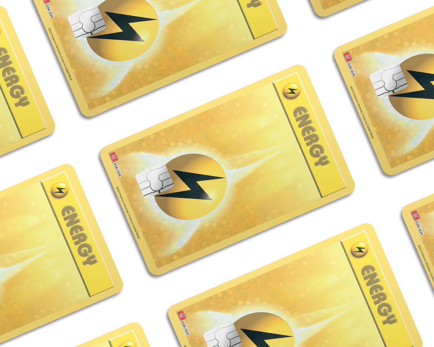 Anime Town Creations Credit Card Lightning Energy Pokemon Card Window Skins - Anime Pokemon Credit Card Skin
