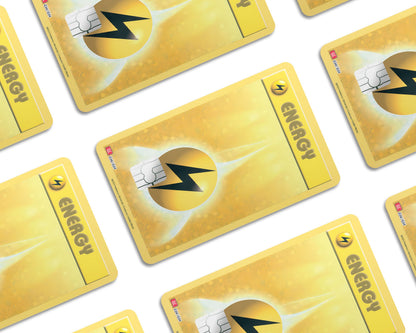 Anime Town Creations Credit Card Lightning Energy Pokemon Card Window Skins - Anime Pokemon Credit Card Skin
