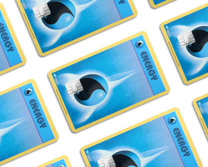 Anime Town Creations Credit Card Water Energy Pokemon Card Window Skins - Anime Pokemon Credit Card Skin