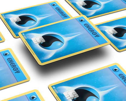 Anime Town Creations Credit Card Water Energy Pokemon Card Window Skins - Anime Pokemon Credit Card Skin
