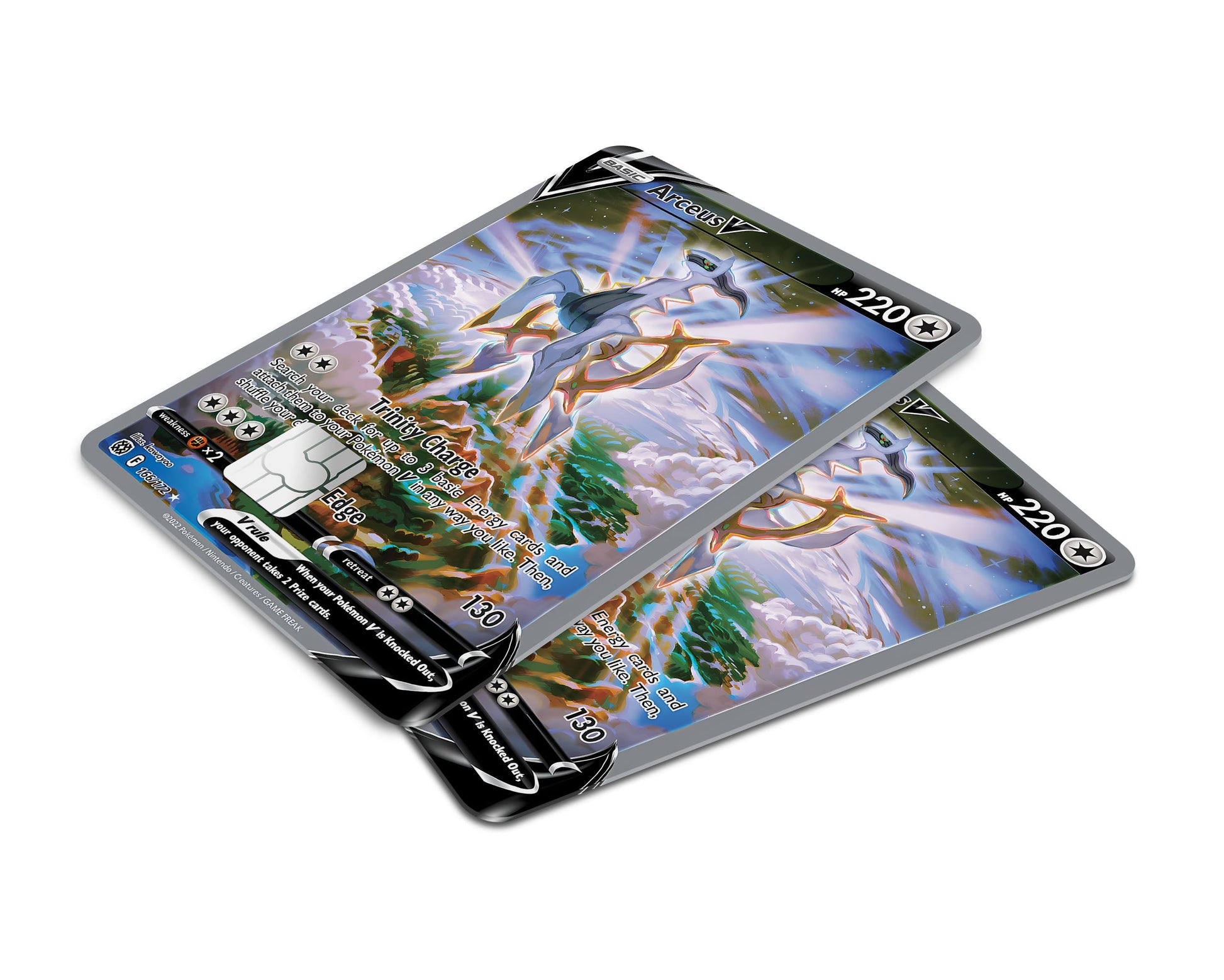 Anime Town Creations Credit Card Arceus V Pokemon Card Window Skins - Anime Pokemon Credit Card Skin