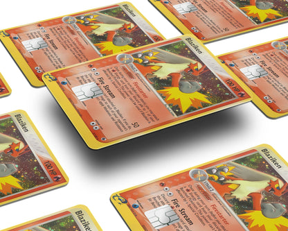 Anime Town Creations Credit Card Blaziken Pokemon Card Window Skins - Anime Pokemon Credit Card Skin