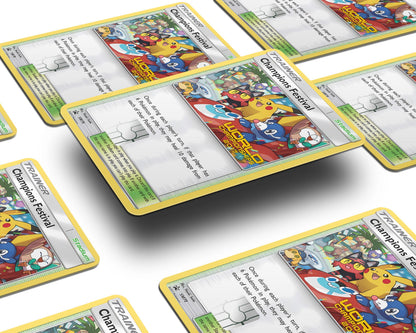 Anime Town Creations Credit Card Champions Festival Pokemon Card Window Skins - Anime Pokemon Credit Card Skin