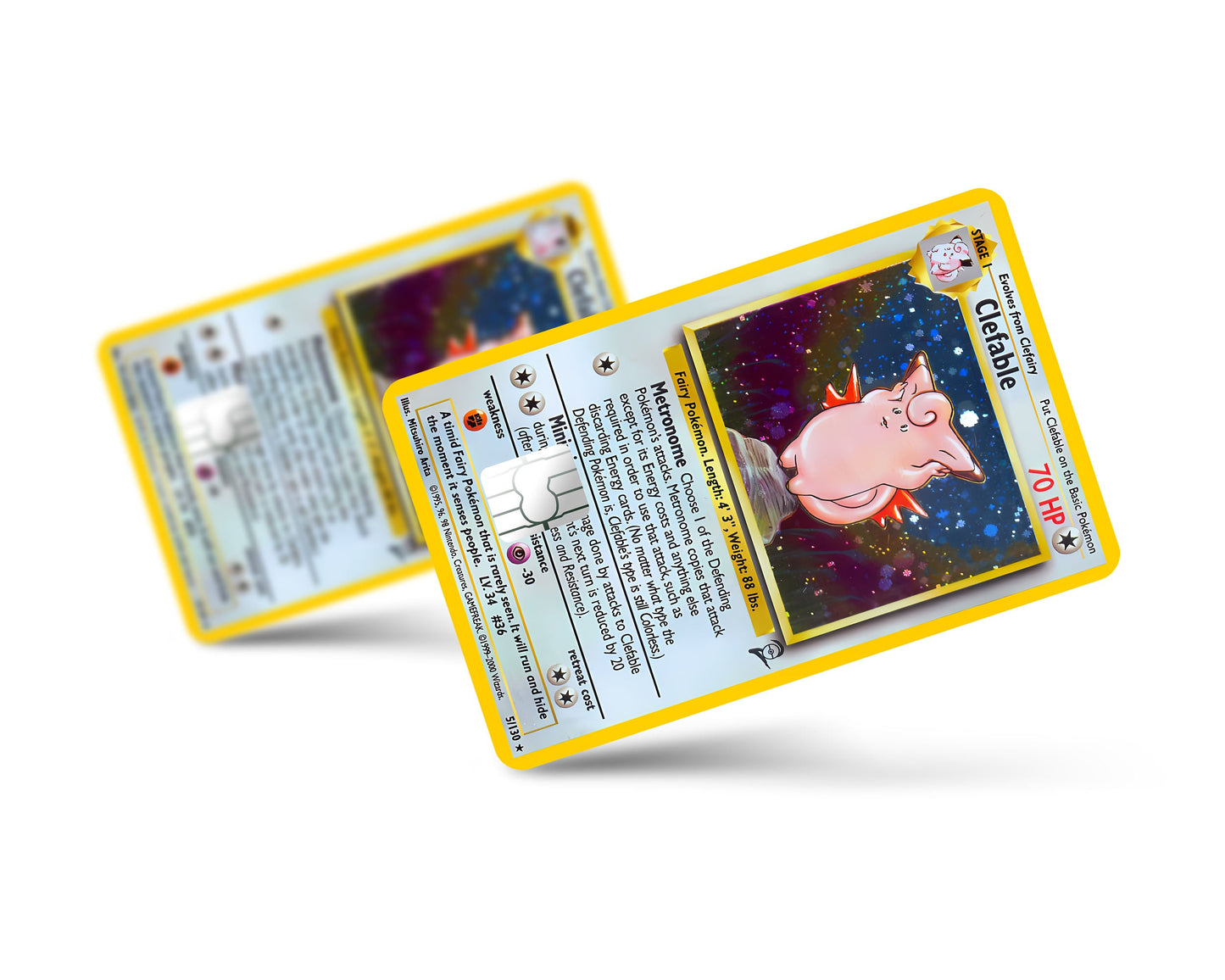 Anime Town Creations Credit Card Clefable Pokemon Card Full Skins - Anime Pokemon Credit Card Skin