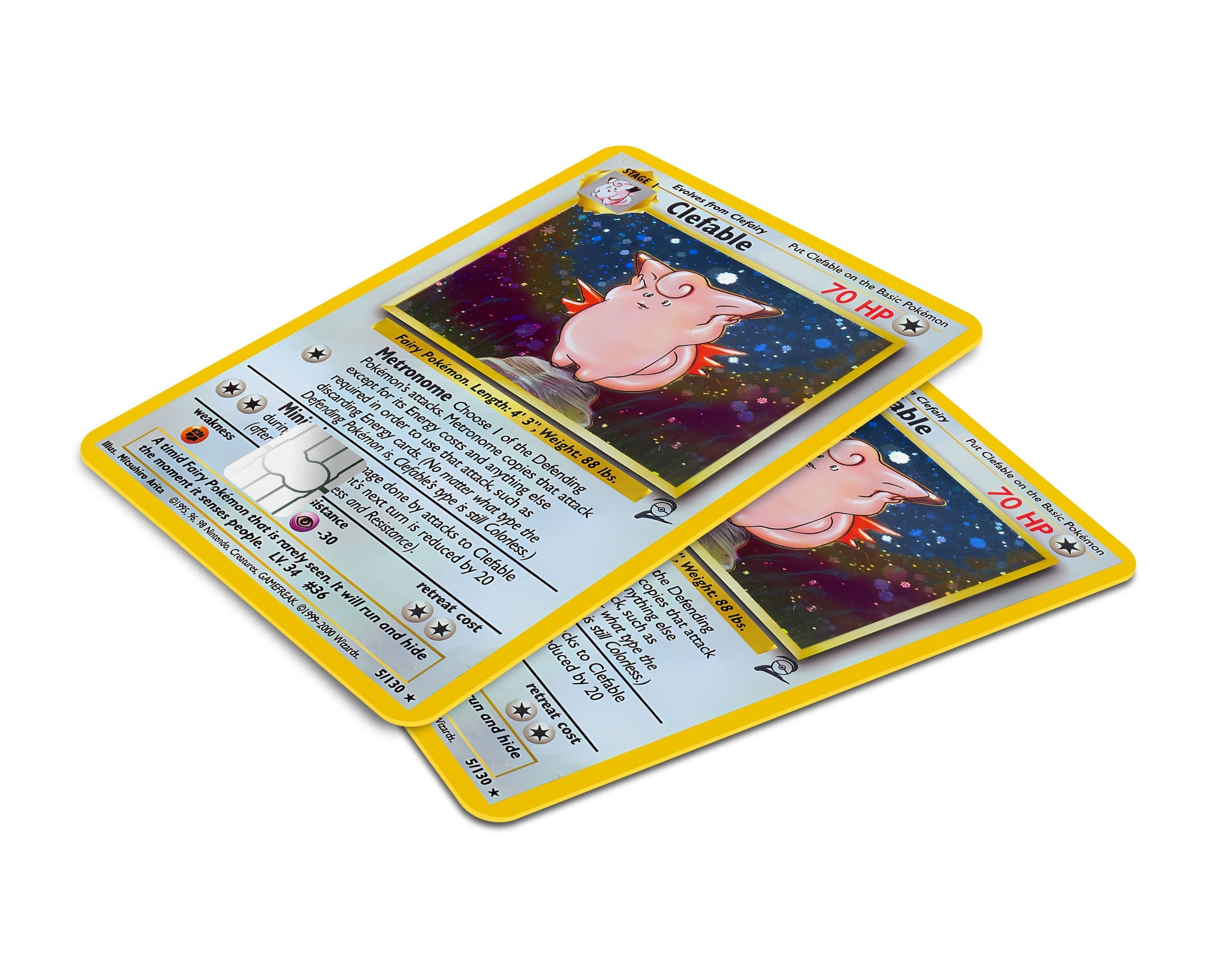 Anime Town Creations Credit Card Clefable Pokemon Card Window Skins - Anime Pokemon Credit Card Skin