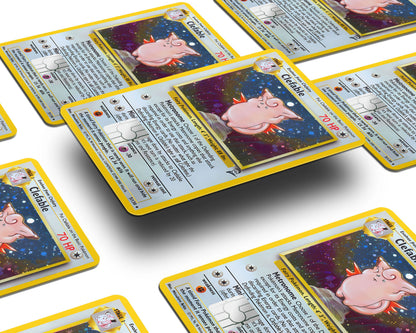 Anime Town Creations Credit Card Clefable Pokemon Card Window Skins - Anime Pokemon Credit Card Skin