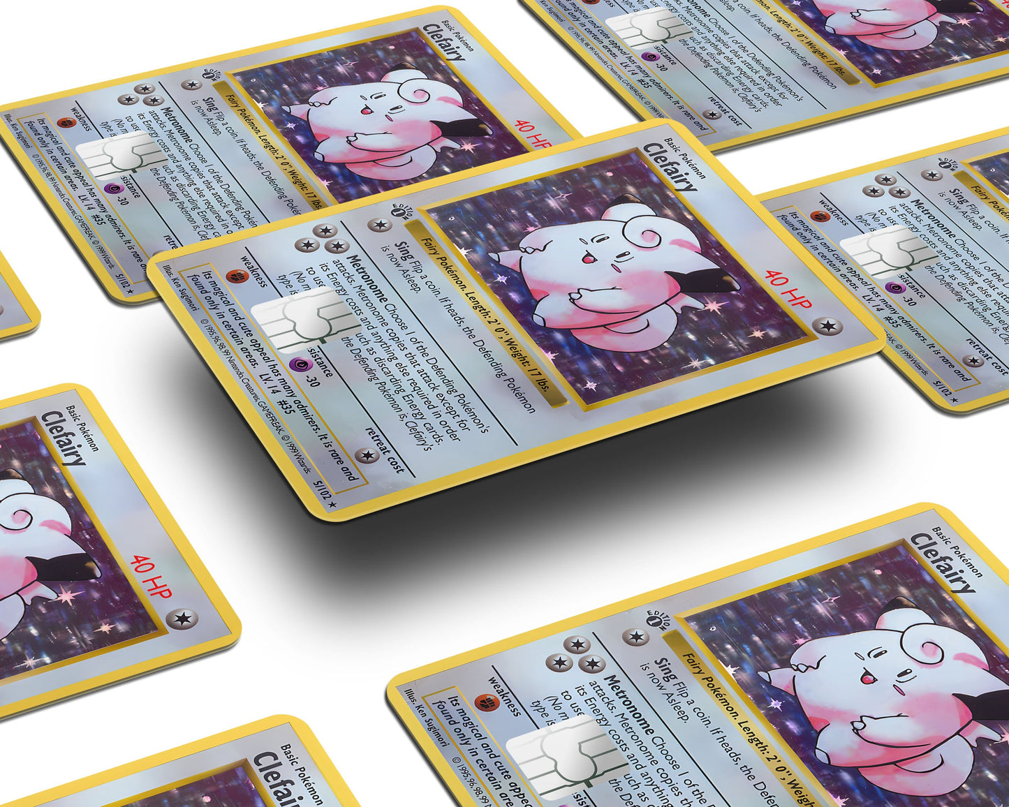 Anime Town Creations Credit Card Clefairy Pokemon Card Window Skins - Anime Pokemon Credit Card Skin