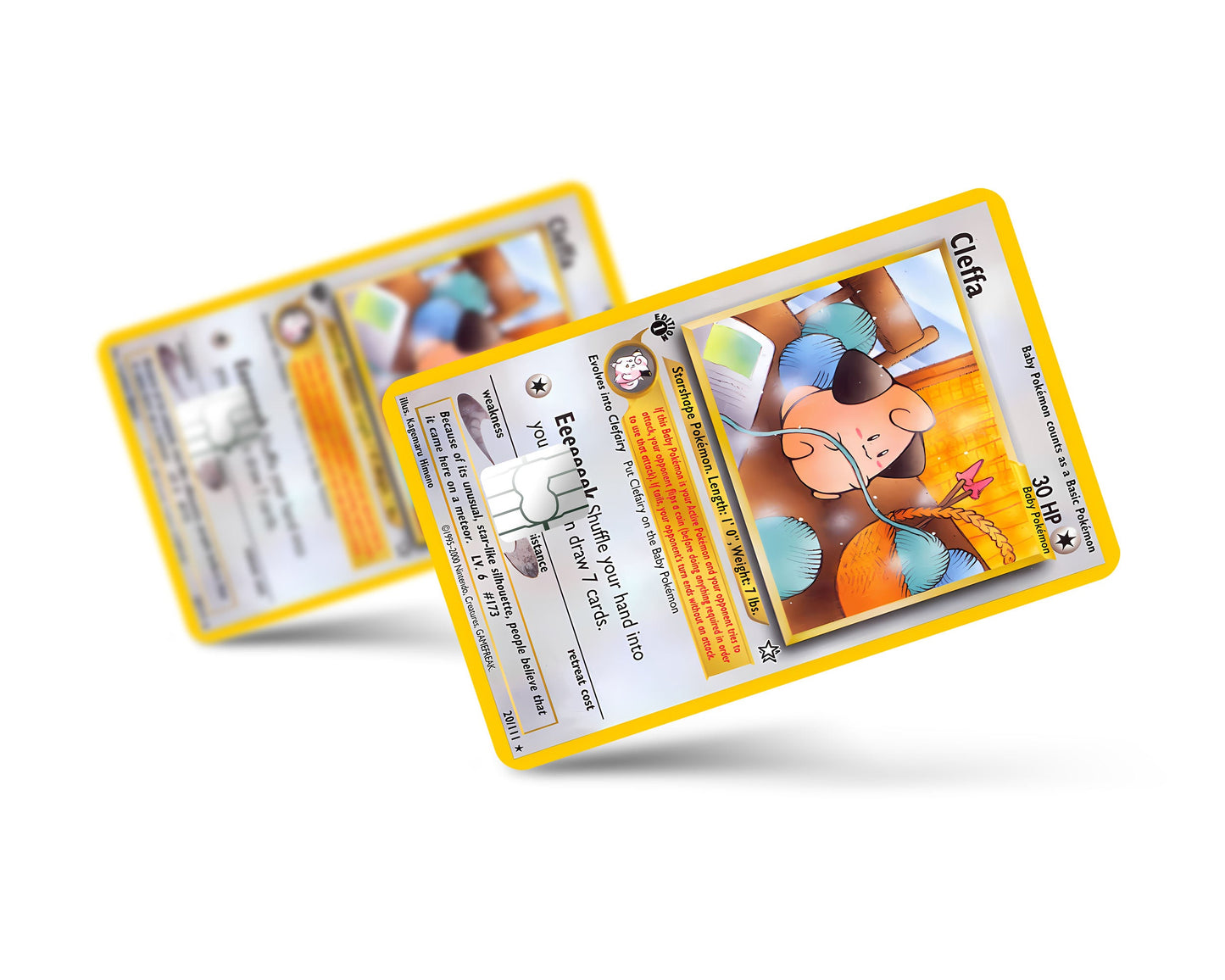 Anime Town Creations Credit Card Cleffa Pokemon Card Full Skins - Anime Pokemon Credit Card Skin