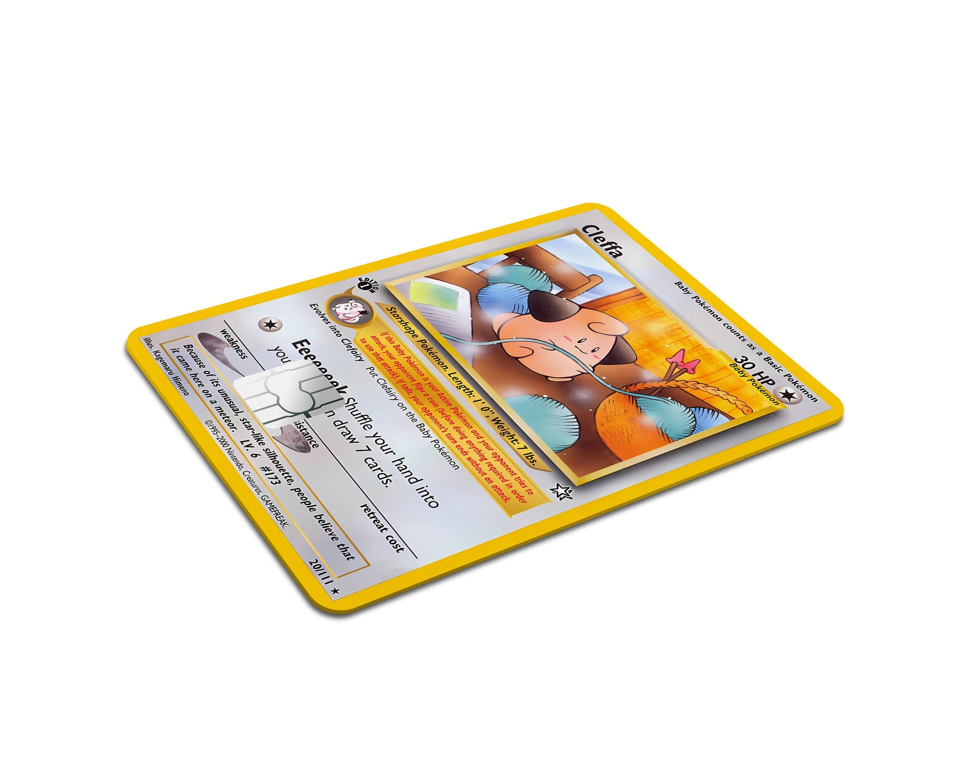Anime Town Creations Credit Card Cleffa Pokemon Card Full Skins - Anime Pokemon Credit Card Skin