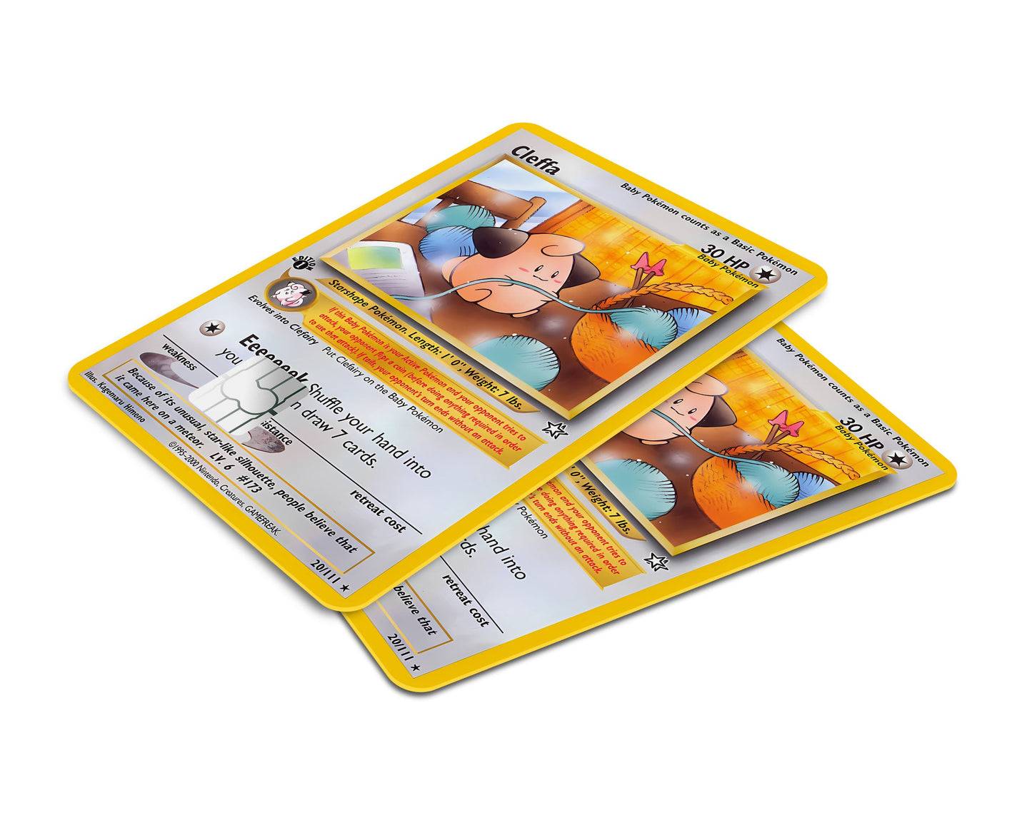 Anime Town Creations Credit Card Cleffa Pokemon Card Window Skins - Anime Pokemon Credit Card Skin