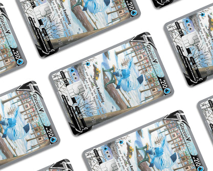 Anime Town Creations Credit Card Glaceon V Pokemon Card Window Skins - Anime Pokemon Credit Card Skin