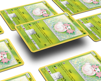 Anime Town Creations Credit Card Cute Shaymin Pokemon Card Window Skins - Anime Pokemon Credit Card Skin
