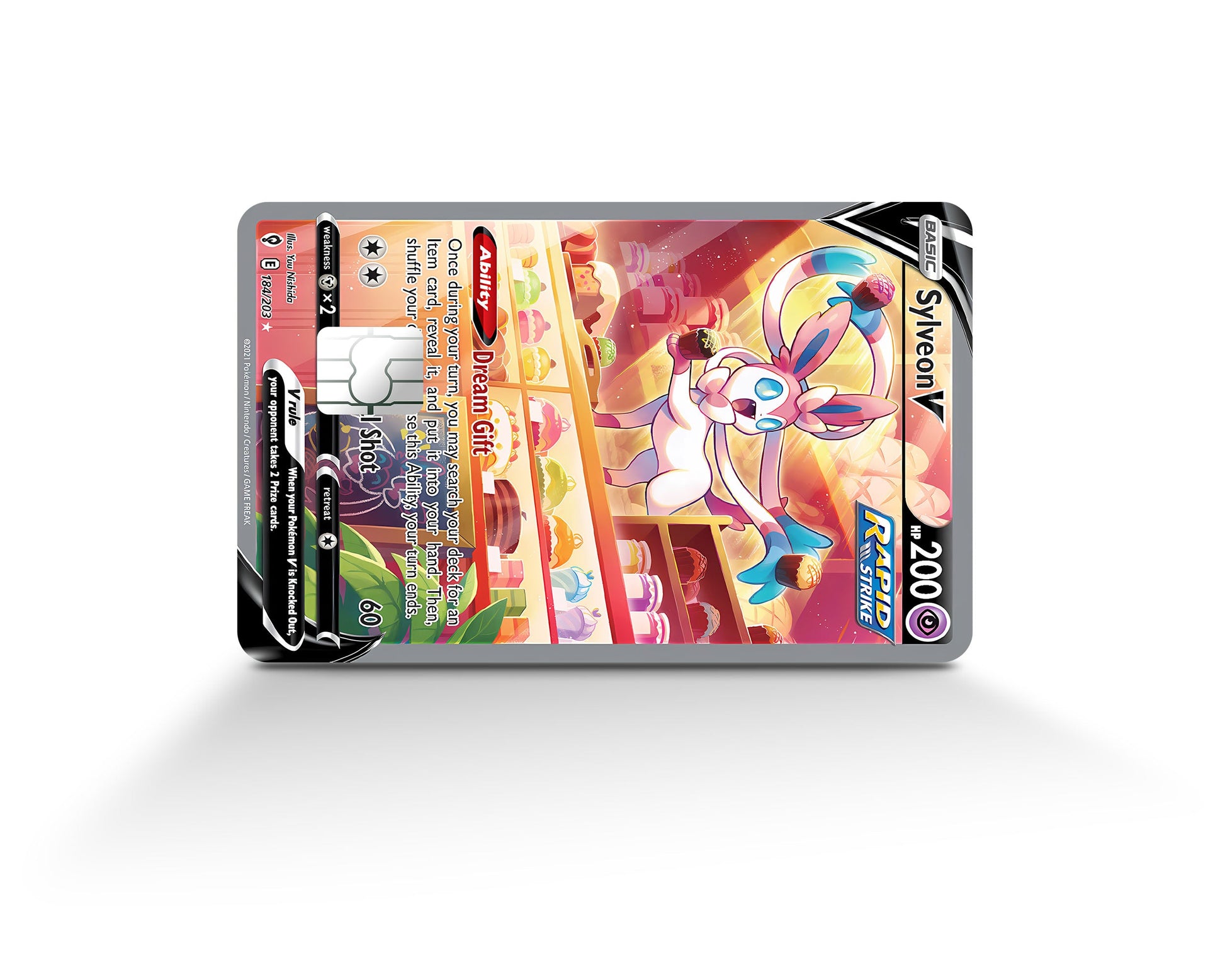 Anime Town Creations Credit Card Cupcakes Sylveon Pokemon Card Full Skins - Anime Pokemon Credit Card Skin