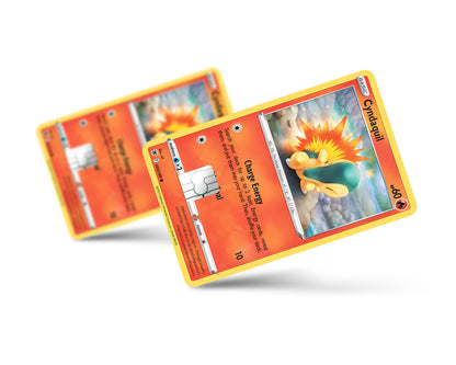 Anime Town Creations Credit Card Cyndaquil Pokemon Card Full Skins - Anime Pokemon Credit Card Skin