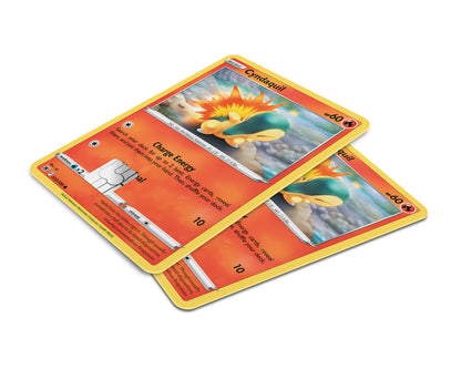 Anime Town Creations Credit Card Cyndaquil Pokemon Card Window Skins - Anime Pokemon Credit Card Skin