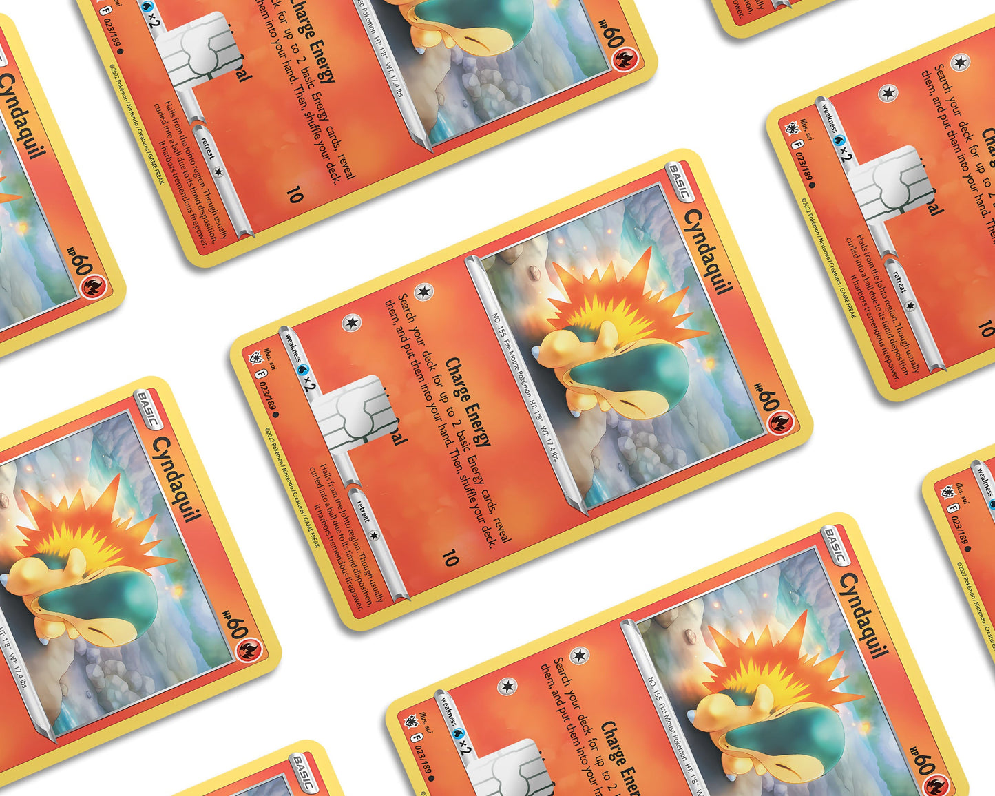 Anime Town Creations Credit Card Cyndaquil Pokemon Card Window Skins - Anime Pokemon Credit Card Skin