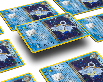 Anime Town Creations Credit Card Dark Blastoise Pokemon Card Window Skins - Anime Pokemon Credit Card Skin