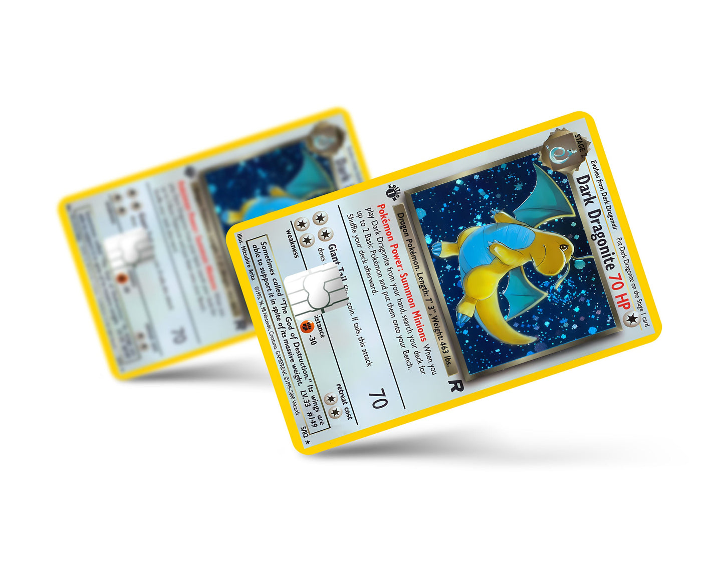 Anime Town Creations Credit Card Dark Dragonite Pokemon Card Full Skins - Anime Pokemon Credit Card Skin