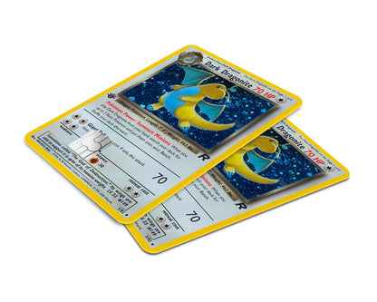 Anime Town Creations Credit Card Dark Dragonite Pokemon Card Window Skins - Anime Pokemon Credit Card Skin